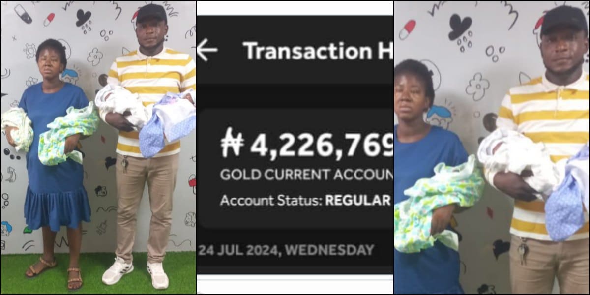 Nigerians raise over N4M for man who cried out for help after welcoming quadruplets