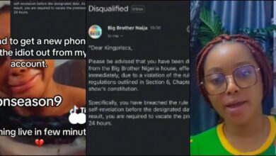 Lady weeps as she allegedly gets disqualified from BBNaija season 9 few hours to show kick off