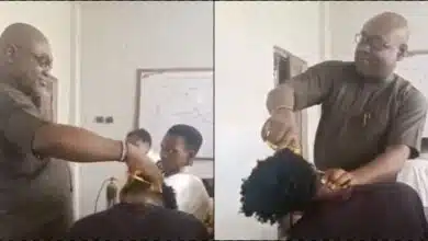 Outrage as Unizik lecturer trims student's trendy hairstyle with scissors