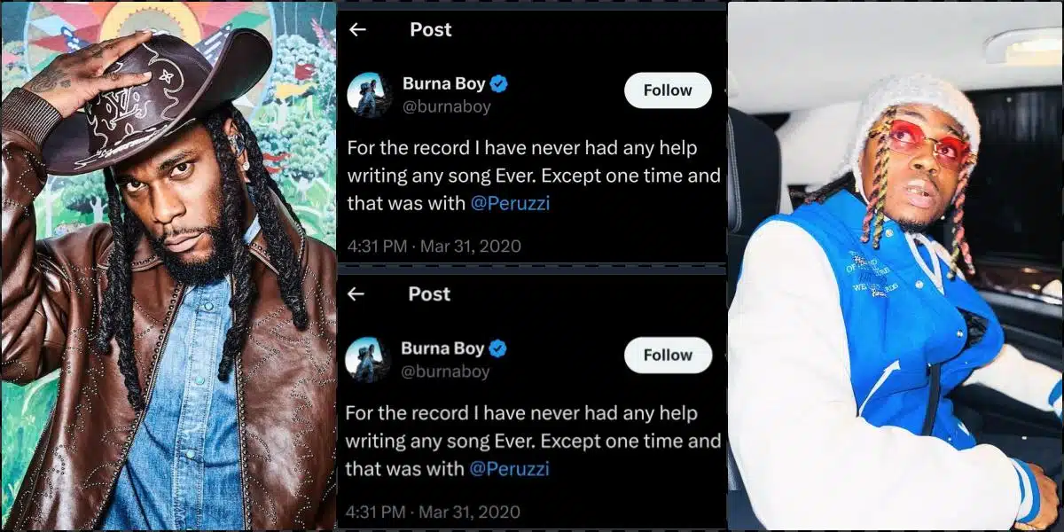 Burna Boy blasted as he debunks Logos Olori's claim of using songwriters