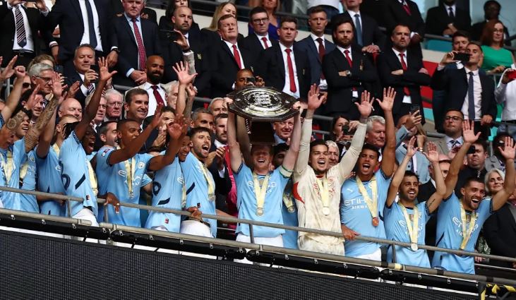 Man City edge Man Utd in dramatic Community Shield shootout