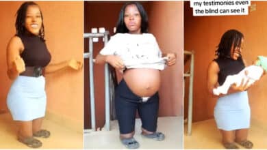 Physically challenged lady celebrates as she welcomes healthy baby despite her condition