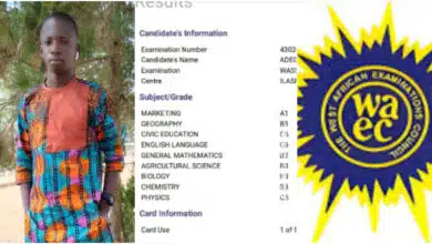 Worried boy shares his WAEC result online, says he’s scared to show it to his parents