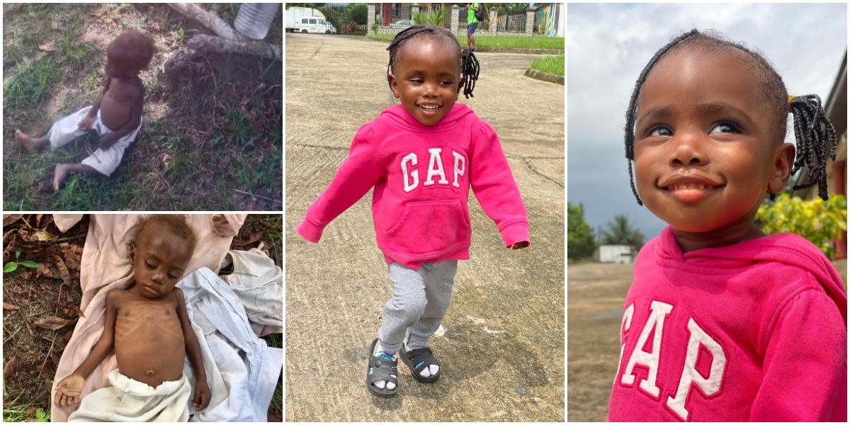 Amazing transformation of toddler who was rescued after being abandoned as a 'witch' goes viral