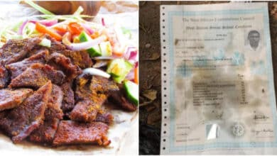 Original WAEC certificate spotted being used to sell suya goes viral