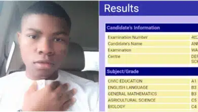 WAEC result of boy who wants to study medicine causes serious buzz online