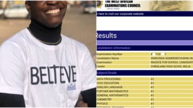 2024 WAEC: Nigerian boy scores A1 in all 9 subjects