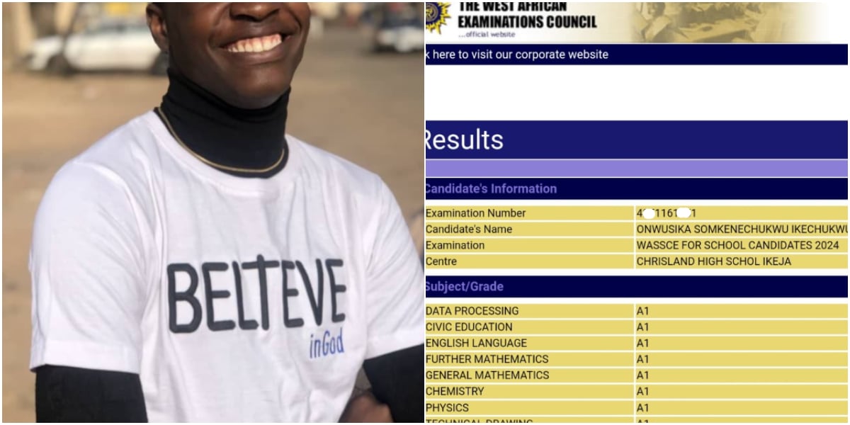 2024 WAEC: Nigerian boy scores A1 in all 9 subjects