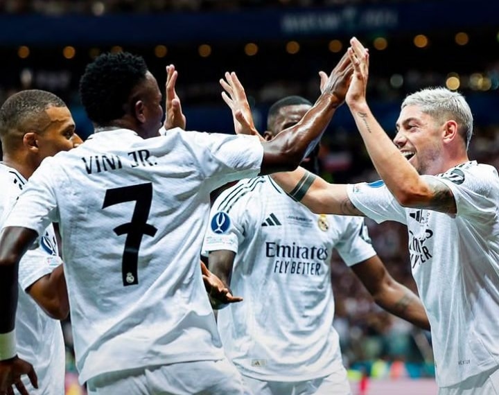 Mbappe scores on debut as Madrid clinch sixth Super Cup against Lookman's Atalanta