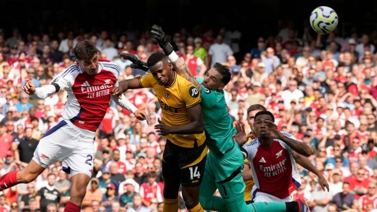 EPL: Saka, Havertz on target as Arsenal beat Wolves 2-0 to kickoff campaign