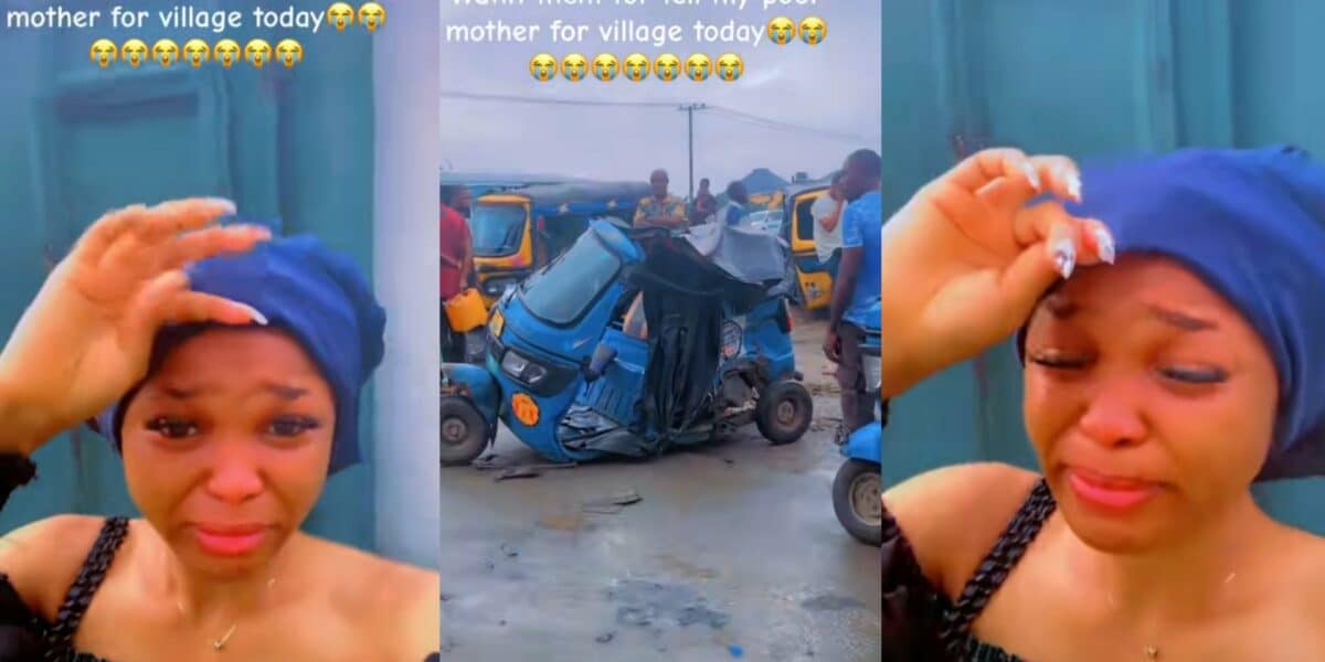 Lady burst into tears of joy as she escapes tragic accident