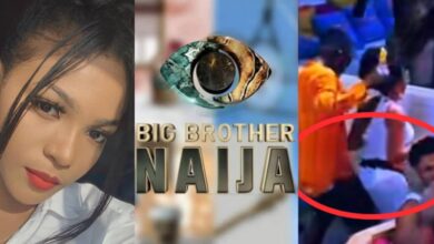 BBNaija: Married housemate, Kassia rocks Toby Forge with her body at Thursday night party