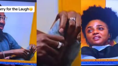 BBNaija: Toby Forge caught on camera gently massaging Kassia's leg