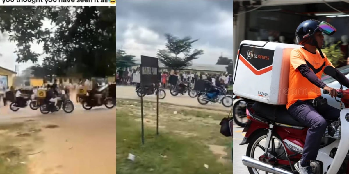 Dispatch rider celebrates girlfriend in style on her graduation day