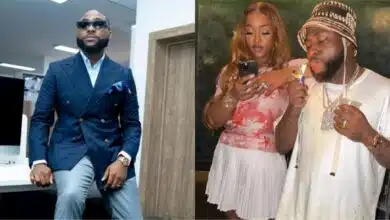 Davido called out for smoking next to his wife, Chioma