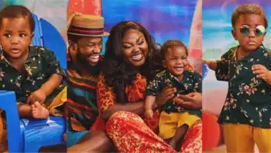 Stan Nze and wife, Blessing Obasi share adorable photos of their son on first birthday