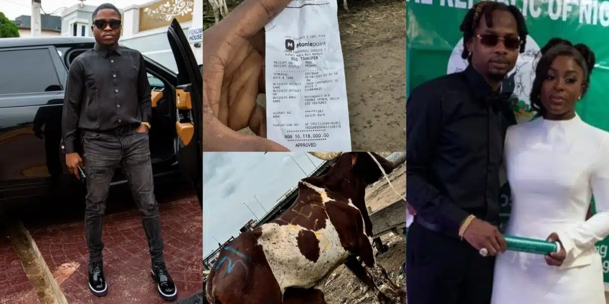 Fekomi gifts Yhemolee 10 cows worth over N10 million ahead of his wedding