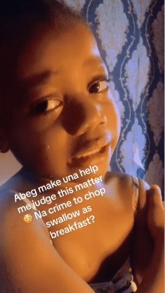 Little girl cries out over daily eba for breakfast, emotional video trends 