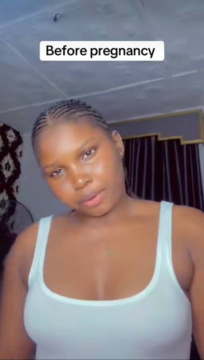 Lady stuns many as she shows off her looks before and after pregnancy