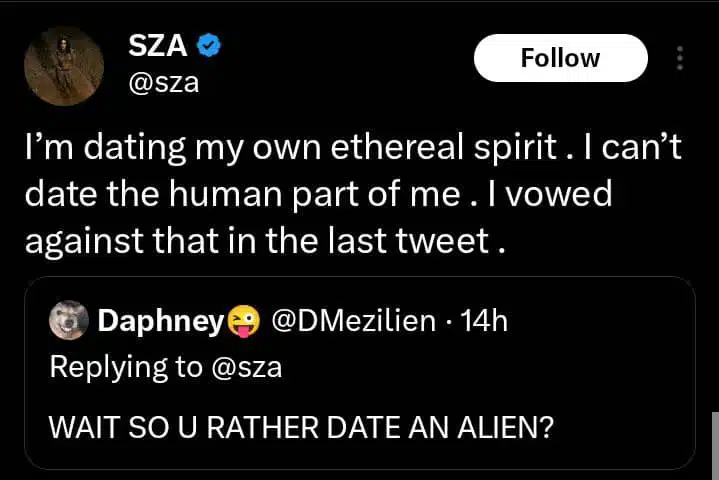 Why I never want to be romantically interested in anyone ever again — SZA