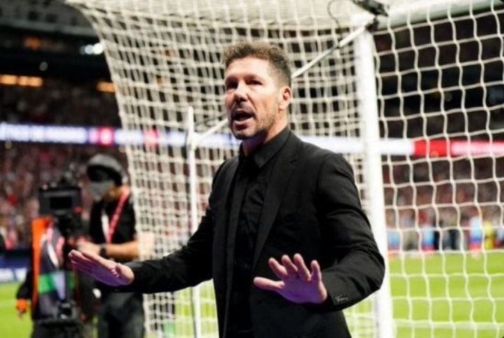 Simeone slams Courtois after row with Atletico Madrid fans in chaotic derby