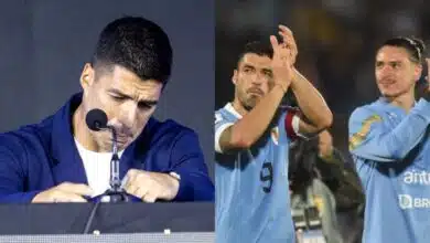 Luis Suarez in tears as he announces retirement from international football