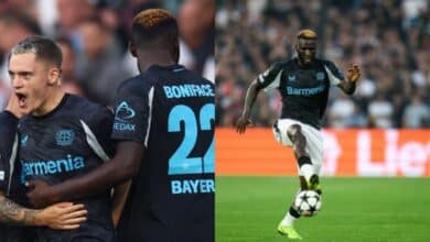 "From paying N30 to watch Champions League to playing It" – Boniface after Leverkusen crush Feyenoord 4-0