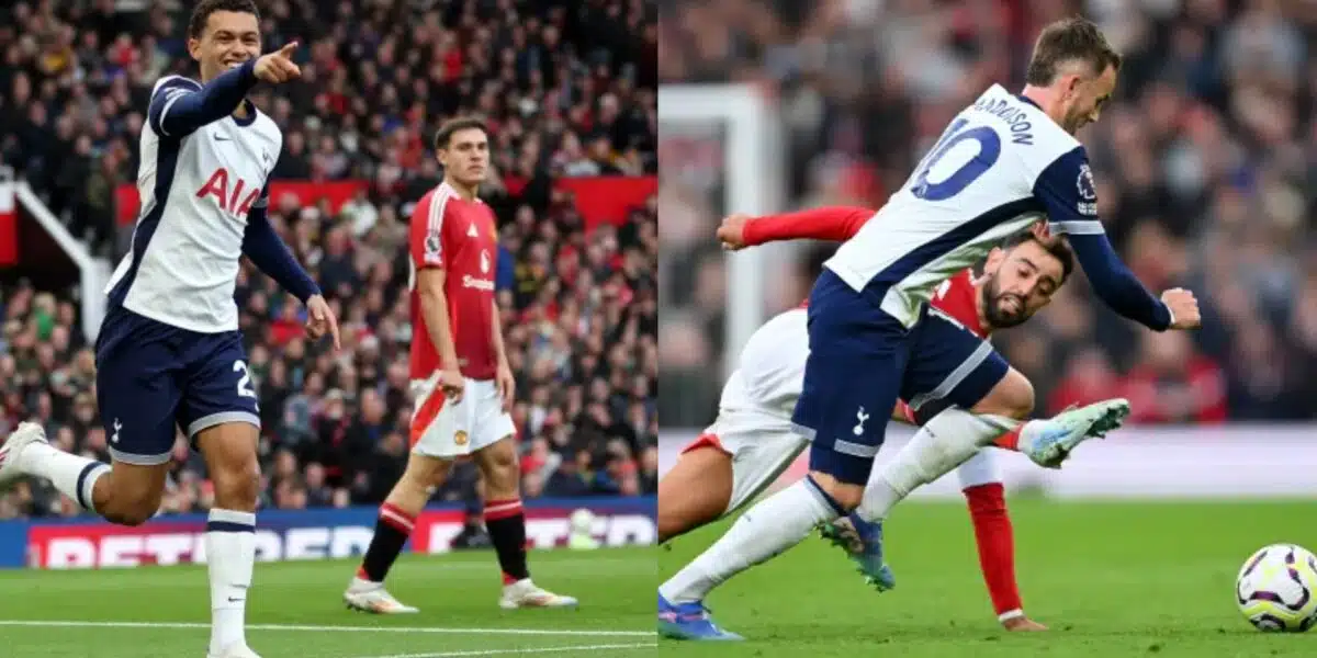 Ten Hag under fire as 10-Man Manchester United suffer 3-0 defeat to Spurs