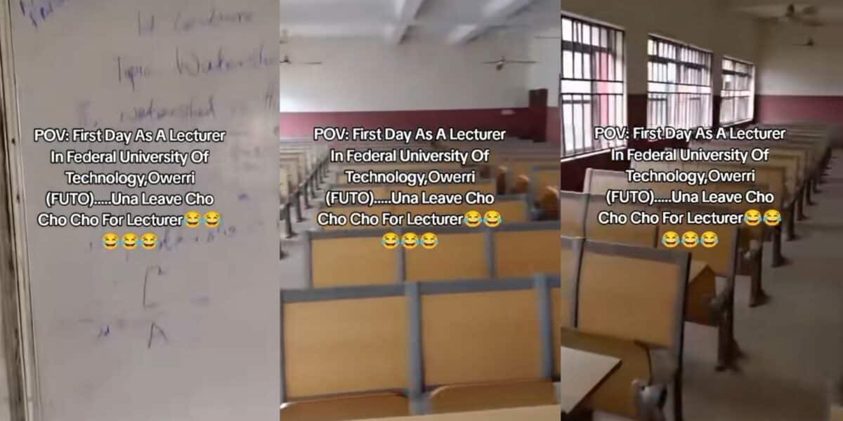 Lecturer vents as no single student attends his first class