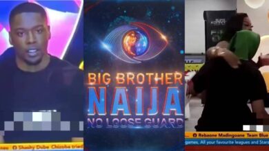 BBNaija: "It boosts my ego" - Shaun gushes as Toke Makinwa flirts and sits on his lap during visit