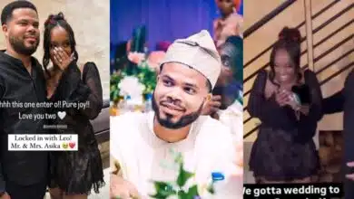 Davido's manager, Asa Asika, proposes to girlfriend, Leona Adesanya