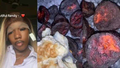 Nigerian lady flaunts plantains and eggs she made for boyfriend’s mother