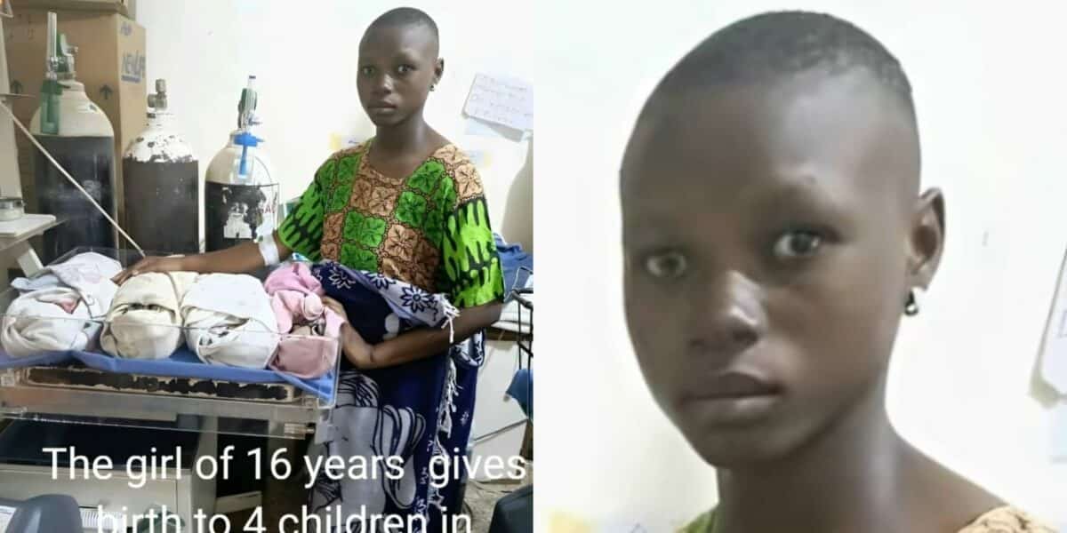 16-year-old girl shocks social media by giving birth to quadruplets