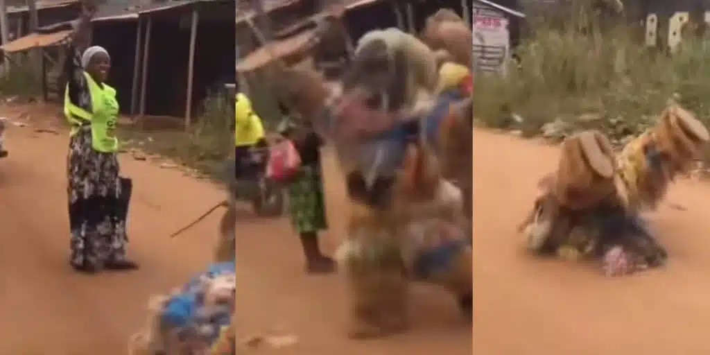 Masquerades' hilarious dance during Chosen Church's roadside deliverance attempt goes viral