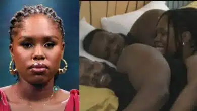 BBNaija: Moment Chizoba attempts cuddling Mbadiwe Twins at once sparks reactions