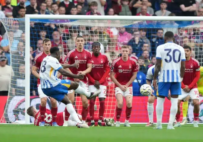 EPL: Brighton drop points in chaotic draw against Nottingham Forest