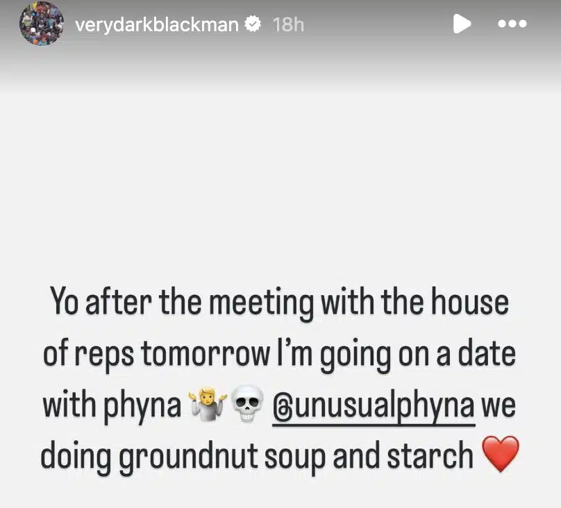 Controversial critic Verydarkman invites BBNaija winner Phyna on a date