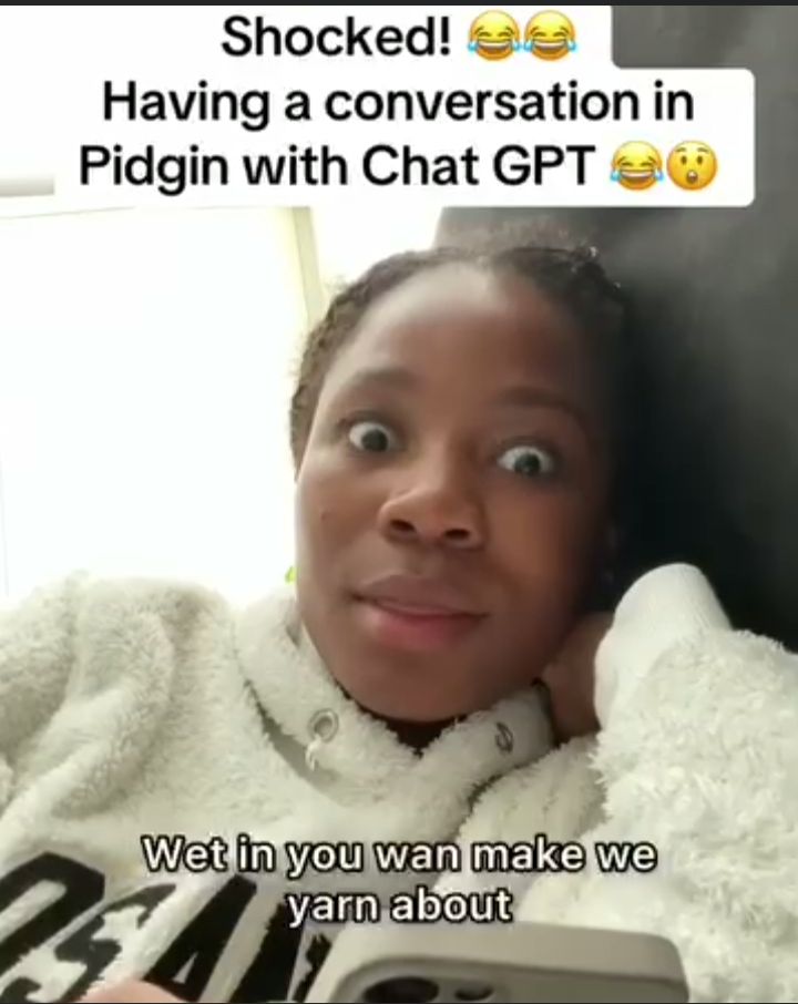 Nigerian Lady conversing with AI GPT