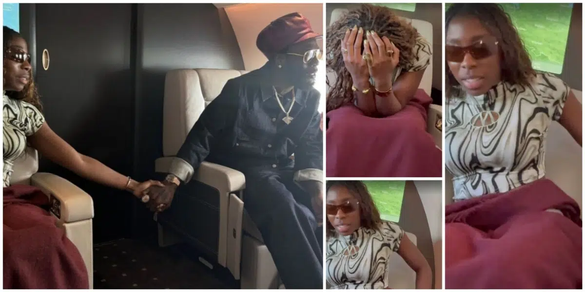 Panic as turbulence strikes as Burna Boy and his sisters travel in private jet