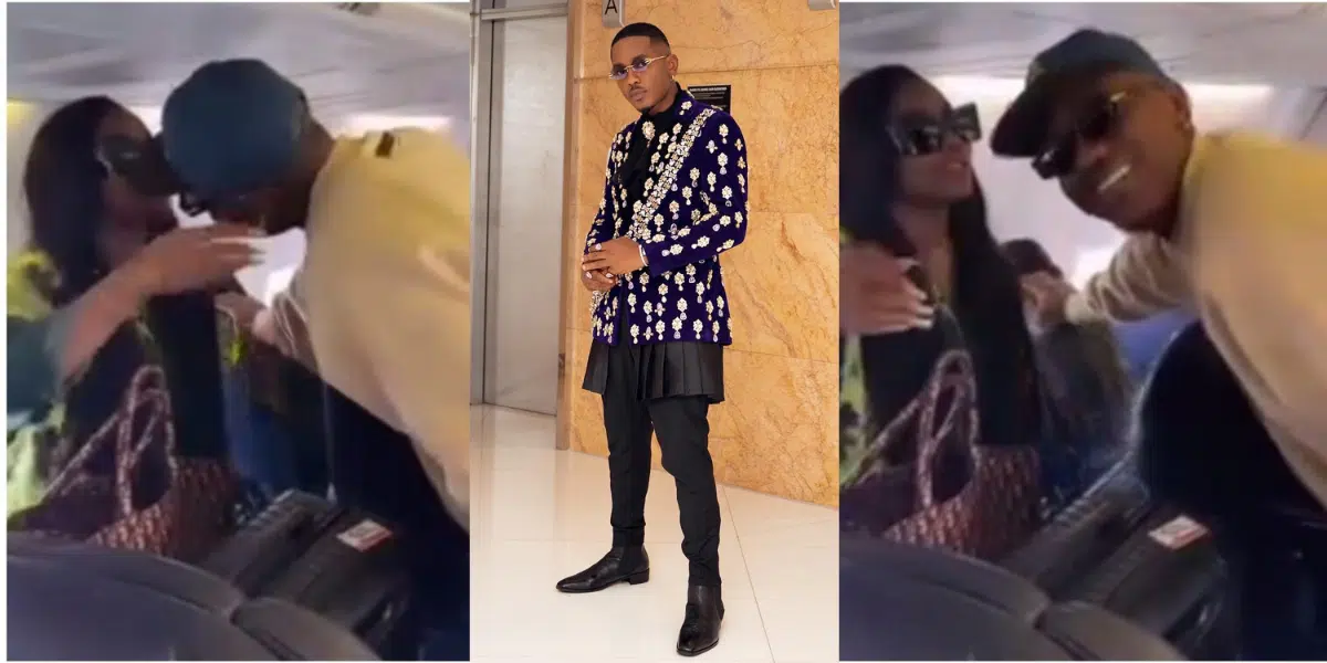 Timini Egbuson flirts with Toke Makinwa in new video, fans react