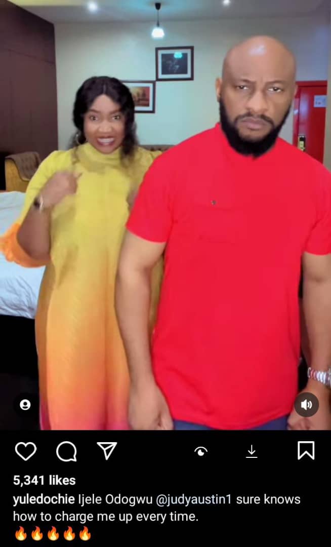 Yul Edochie praises wife, Judy Austin as she hypes him in new video