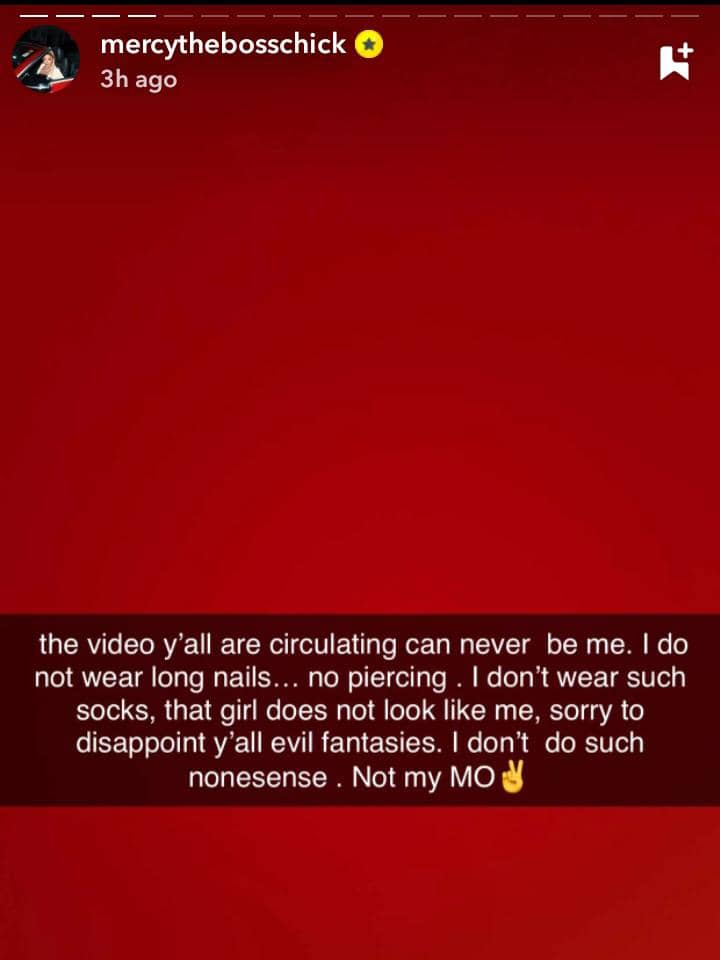 "I don't do such nonsense" – Mercy Eke reacts to trending video of woman touching herself, denying it was her