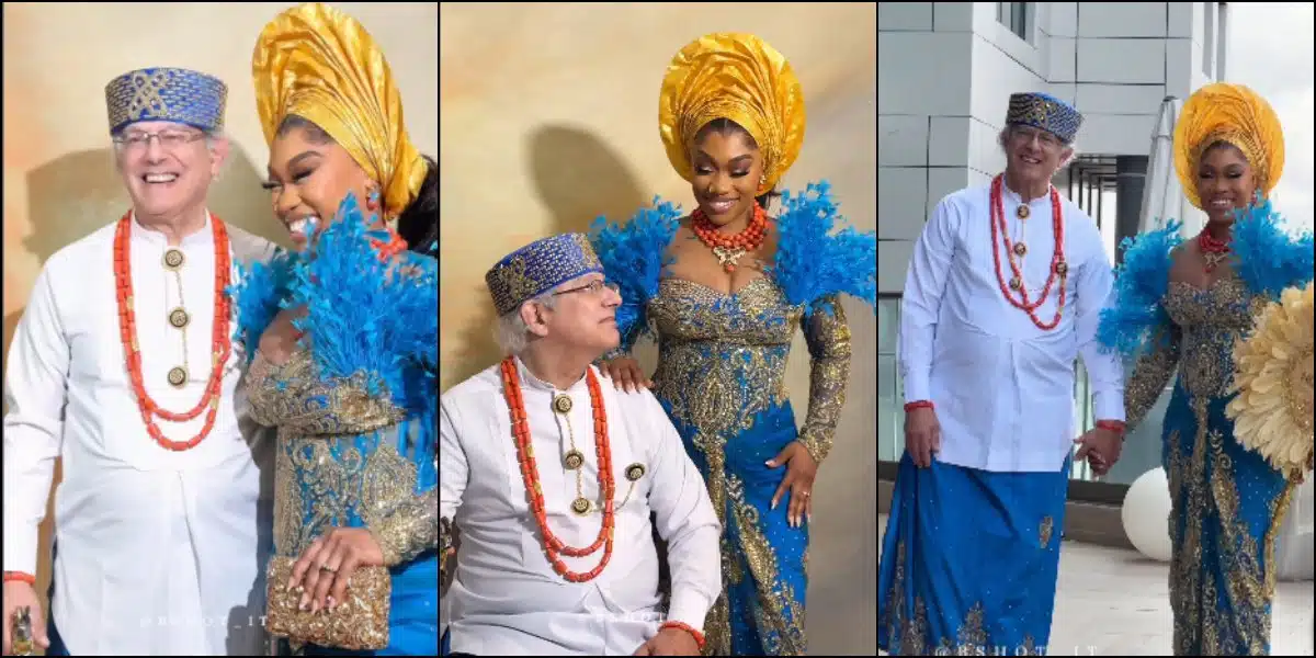 Love wins again as lady marries Caucasian man, shares adorable video