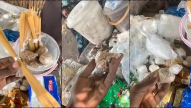 Hardship: Man shocked over portioned spaghetti, others in market