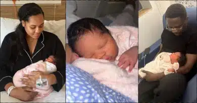 Tania Omotayo welcomes newborn baby