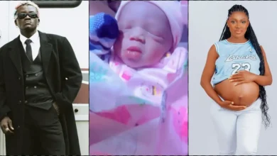 Portable welcomes child with 4th baby mama, Ashabi Simple