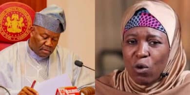 Aisha Yesufu calls senate president Akpabio irresponsible elected politician