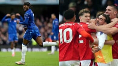 EPL: Chelsea frustrated with draw after missed chances against 10-man Nottingham Forest