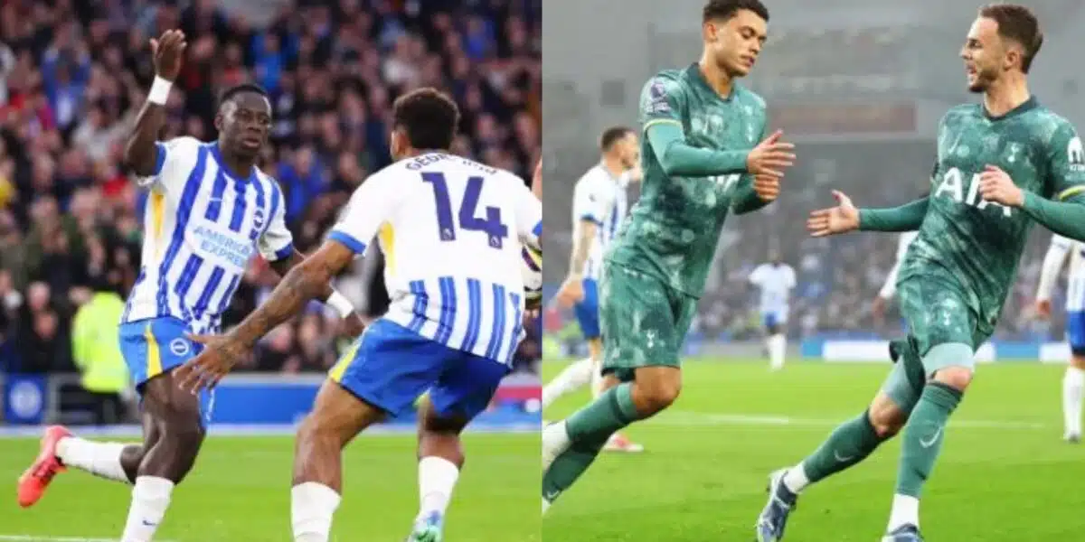  Tottenham collapse against Brighton in five-goal thriller