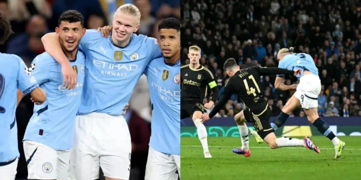 UCL: Haaland's wonder goal lights up Man City's 5-0 rout of Sparta Prague